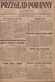 Przegląd Poranny: pismo niezależne i bezpartyjne 1927.01.14 R.7 Nr10