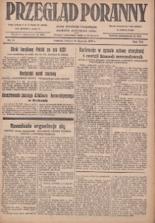 Przegląd Poranny: pismo niezależne i bezpartyjne 1927.01.18 R.7 Nr13