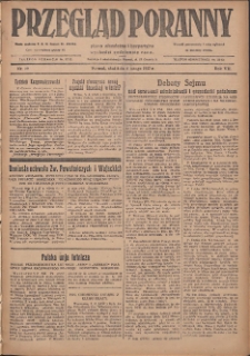 Przegląd Poranny: pismo niezależne i bezpartyjne 1927.02.06 R.7 Nr29