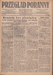 Przegląd Poranny: pismo niezależne i bezpartyjne 1927.02.08 R.7 Nr30