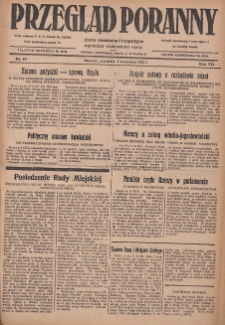 Przegląd Poranny: pismo niezależne i bezpartyjne 1927.04.07 R.7 Nr80