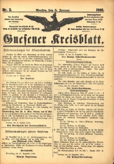 Gnesener Kreisblatt 1905.01.05 Nr2