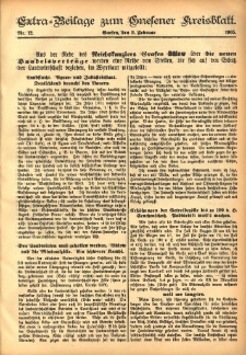 Extra-Beilage zum Gnesener Kreisblatt 1905.02.09 Nr12