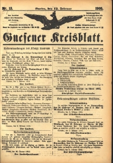 Gnesener Kreisblatt 1905.02.12 Nr13