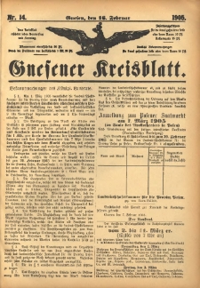 Gnesener Kreisblatt 1905.02.16 Nr14