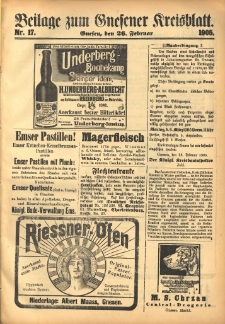 Beilage zum Gnesener Kreisblatt 1905.02.26 Nr17