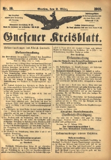 Gnesener Kreisblatt 1905.03.02 Nr18