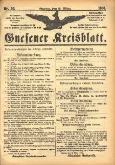 Gnesener Kreisblatt 1905.03.09 Nr20