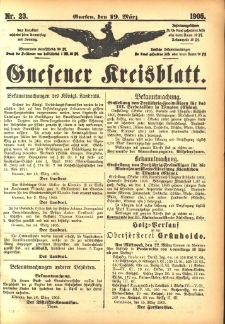 Gnesener Kreisblatt 1905.03.19 Nr23
