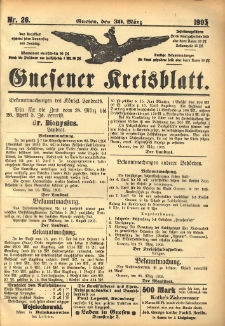 Gnesener Kreisblatt 1905.03.30 Nr26