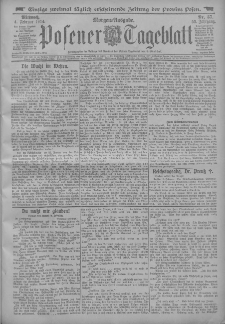 Posener Tageblatt 1914.02.04 Jg.53 Nr57