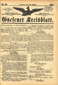 Gnesener Kreisblatt 1905.04.12 Nr29