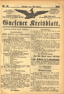 Gnesener Kreisblatt 1905.04.20 Nr32