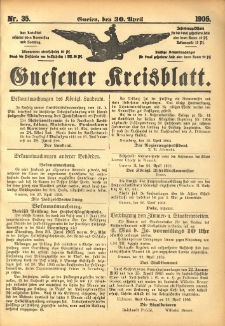 Gnesener Kreisblatt 1905.04.30 Nr35