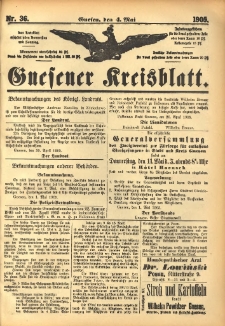 Gnesener Kreisblatt 1905.05.04. Nr36