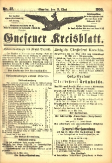 Gnesener Kreisblatt 1905.05.07 Nr37
