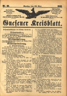 Gnesener Kreisblatt 1905.05.18 Nr40