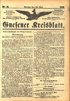 Gnesener Kreisblatt 1905.05.21 Nr41