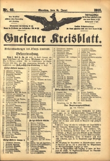 Gnesener Kreisblatt 1905.06.08 Nr46