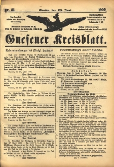 Gnesener Kreisblatt 1905.06.25 Nr51