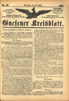 Gnesener Kreisblatt 1905.07.09 Nr55