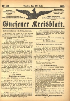 Gnesener Kreisblatt 1905.07.27 Nr60