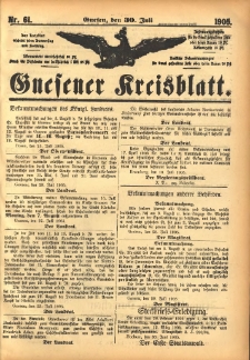 Gnesener Kreisblatt 1905.07.30 Nr61