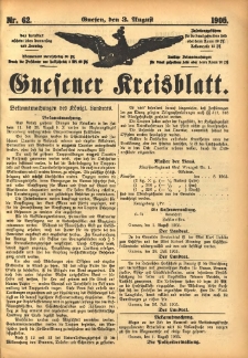 Gnesener Kreisblatt 1905.08.03 Nr62