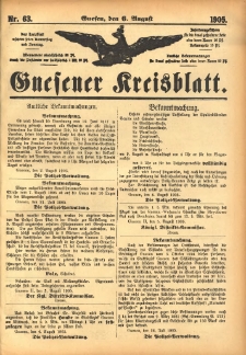 Gnesener Kreisblatt 1905.08.06 Nr63