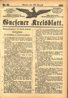 Gnesener Kreisblatt 1905.08.17 Nr66