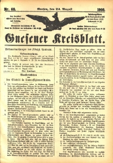 Gnesener Kreisblatt 1905.08.24 Nr68