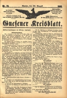 Gnesener Kreisblatt 1905.08.31 Nr70