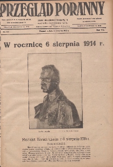 Przegląd Poranny: pismo niezależne i bezpartyjne 1927.08.06 R.7 Nr176