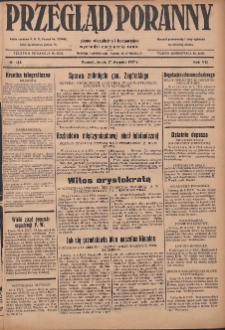 Przegląd Poranny: pismo niezależne i bezpartyjne 1927.08.17 R.7 Nr184
