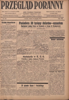 Przegląd Poranny: pismo niezależne i bezpartyjne 1927.08.19 R.7 Nr186