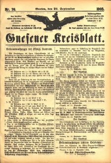 Gnesener Kreisblatt 1905.09.21 Nr76