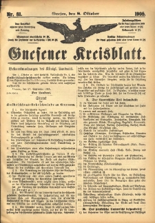 Gnesener Kreisblatt 1905.10.08 Nr81