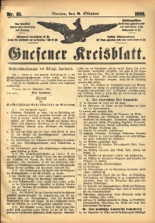 Gnesener Kreisblatt 1905.10.08 Nr81