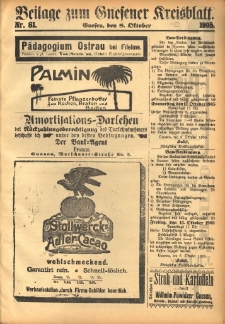Beilage zum Gnesener Kreisblatt 1905.10.08 Nr81