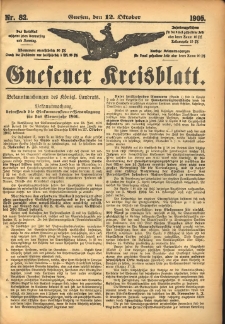 Gnesener Kreisblatt 1905.10.12 Nr82