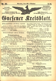 Gnesener Kreisblatt 1905.10.19 Nr84