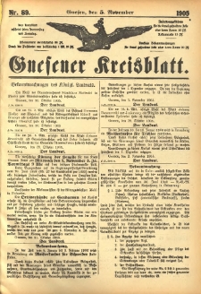 Gnesener Kreisblatt 1905.11.05 Nr89