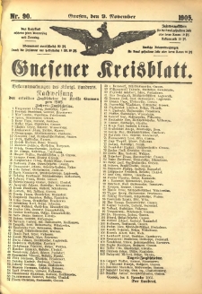 Gnesener Kreisblatt 1905.11.09 Nr90