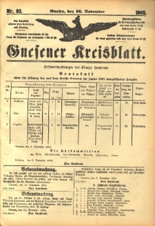 Gnesener Kreisblatt 1905.11.16 Nr92