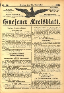 Gnesener Kreisblatt 1905.11.30 Nr96
