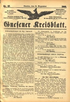 Gnesener Kreisblatt 1905.12.03 Nr97