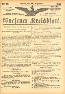 Gnesener Kreisblatt 1905.12.10 Nr99
