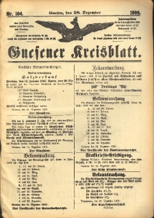 Gnesener Kreisblatt 1905.12.28 Nr104