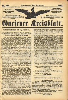Gnesener Kreisblatt 1905.12.31 Nr105