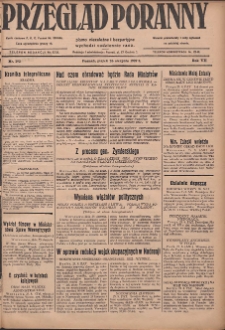 Przegląd Poranny: pismo niezależne i bezpartyjne 1927.08.26 R.7 Nr192